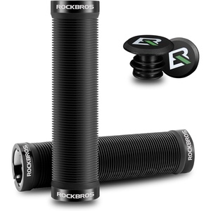 image:imageROCKBROS 2pcs Bike Handlebar Grips NonSlip Soft Cycling Grips for Mountain BMX Scooter Beach Cruiser amp Folding BikesDual LockOn