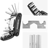 image:imageROCKBROS Bike Multitool Lightweight 16in1 MTB Bicycle Multitool Compact Portable Bike Repair Tool Kit With Allen Wrench Tire Levers1 Pack16 in 1 Tools