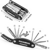 image:imageROCKBROS Bike Multitool Lightweight 16in1 MTB Bicycle Multitool Compact Portable Bike Repair Tool Kit With Allen Wrench Tire Levers1 Pack16 in 1 Tools