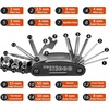 image:imageROCKBROS Bike Multitool Lightweight 16in1 MTB Bicycle Multitool Compact Portable Bike Repair Tool Kit With Allen Wrench Tire Levers1 Pack16 in 1 Tools1 Pack