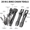 image:imageROCKBROS Bike Multitool Lightweight 16in1 MTB Bicycle Multitool Compact Portable Bike Repair Tool Kit With Allen Wrench Tire Levers1 Pack20 in 1 Tools