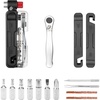 image:imageROCKBROS Bike Tool Kit Portable Bike Multitool with 7 Magnetic Bits Ratchet Wrench amp CO2 Inflator Nozzle Bike Tire Repair Kit with Tire Levers for Road and MTB Emergency