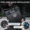 image:imageROCKBROS Bike Panniers 20L Waterproof RollTop Quick Release 3in1  Waterproof ZippersQuick Release Adjustable Buckles 3in1 Shoulder Bag Reflective Design Road Mountain CommutingBlack2