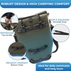 image:imageROCKBROS Bike Panniers 20L Waterproof RollTop Quick Release 3in1  Waterproof ZippersQuick Release Adjustable Buckles 3in1 Shoulder Bag Reflective Design Road Mountain CommutingDark Green1