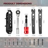 image:imageROCKBROS Bike Tools Kit Set 14 in 1 MultiFunction Repair Tool  Portable FoldableReversible Ratchet Wrench10 Bits2 Tire Levers For Road Bike Mountain Bike and EBikeFoldable