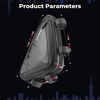 image:imageROCKBROS Bike Triangle Frame Bag  Waterproof Top Tube Bag with Keel Support 2L Large Capacity MultiPocket Organizer Reflective Strips for Road amp Mountain BikesCity Pattern  Black