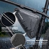 image:imageROCKBROS Bike Triangle Frame Bag  Waterproof Top Tube Bag with Keel Support 2L Large Capacity MultiPocket Organizer Reflective Strips for Road amp Mountain BikesCity Pattern  Black