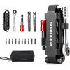 image:imageROCKBROS Bike Tools Kit Set 14 in 1 MultiFunction Repair Tool  Portable FoldableReversible Ratchet Wrench10 Bits2 Tire Levers For Road Bike Mountain Bike and EBikeFoldable