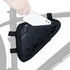 image:imageROCKBROS Bike Triangle Frame Bag  Waterproof Top Tube Bag with Keel Support 2L Large Capacity MultiPocket Organizer Reflective Strips for Road amp Mountain BikesClashing Geometry  Black  Blue