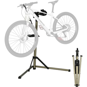 image:imageROCKBROS Heavy Duty Bicycle amp Ebike Aluminum Repair StandMax 80 lbs  Professional Bike Mechanic Workstand for Indoor or Outside  Mountain and Road Bike MaintenanceWith a AntiShake Fixing Rod
