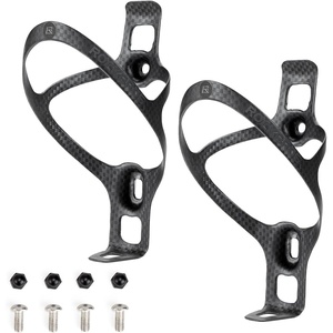 image:imageROCKBROS Carbon Fiber Bike Water Bottle Holder Ultralight Bike Bottle Cage  Bicycle Cup Holder Brackets For Mountain amp Road Bikes 360 Secure Grip  AntiShake Lightweight 046ozBlack2 Pack
