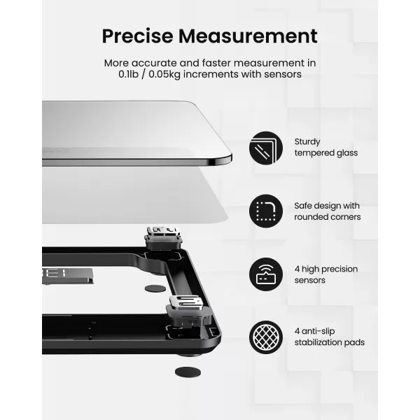 RENPHO Digital Bathroom Scale Highly Accurate Core 1S Body Weight Scale with Lighted LED Display Round Corner Design11quot280mmWhite