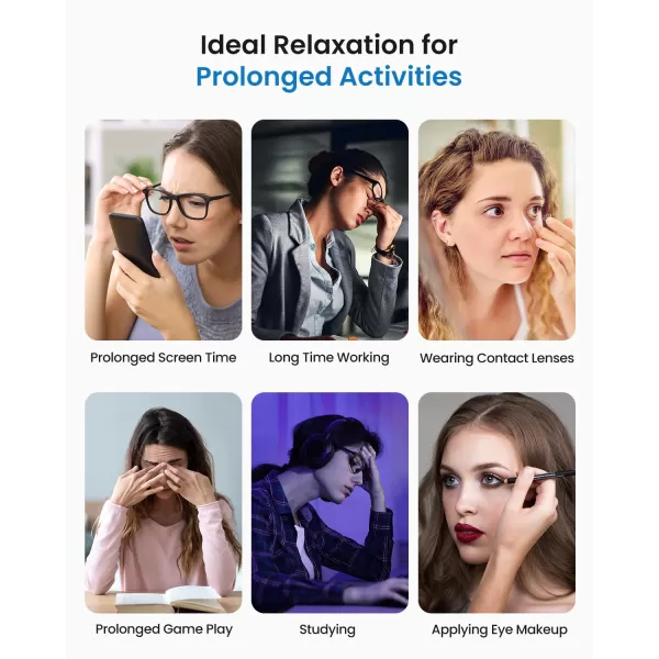 RENPHO Eyespa Mist Mask FSAHSA Eligible Heated Steam Eye Mask for Dry Eyes Eye Compress Moist Heat Eye Care Device with Bluetooth Music Ideal Relief Tired Eyes Gift for Teens WomenMenWhite