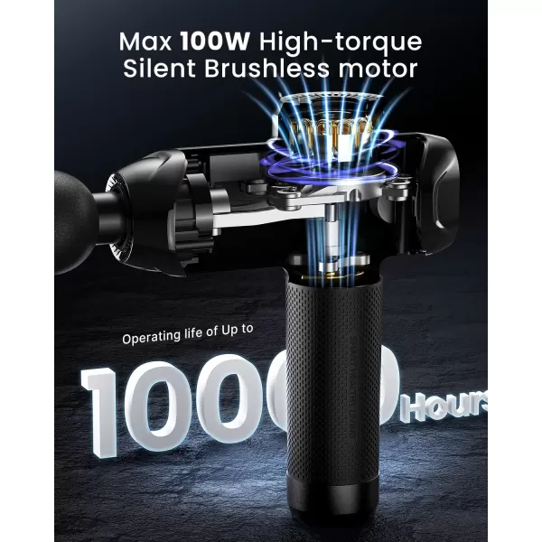 RENPHO Massage Gun Deep Tissue FSA HSA Eligible Percussion Muscle Massage Gun Bluetooth for Athletes Portable Electric Handheld Massager Gun LED Touch DisplayPower