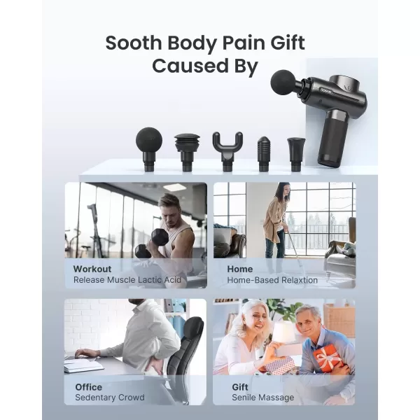 RENPHO Massage Gun Deep Tissue Muscle Percussion Massage Gun FSA and HSA Eligible Powerful Portable Back Massager Gun for Athletes Handheld Back Massagers Carry Case ActiveBlack