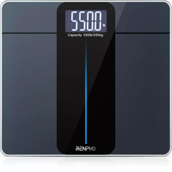RENPHO 550lb Scale for Body Weight Digital Bathroom Scale with Large LED Display Body Scale with ExtraHigh Capacity Weighing Machine with Big Platform Most Accurate to 005lb 13x118in Core 1L