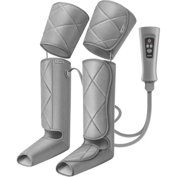 RENPHO Leg Massager FSA HSA Eligible Air Compression Massager for Circulation Pain Relief Effective for Father Mother Reduce SwellingGreyGray
