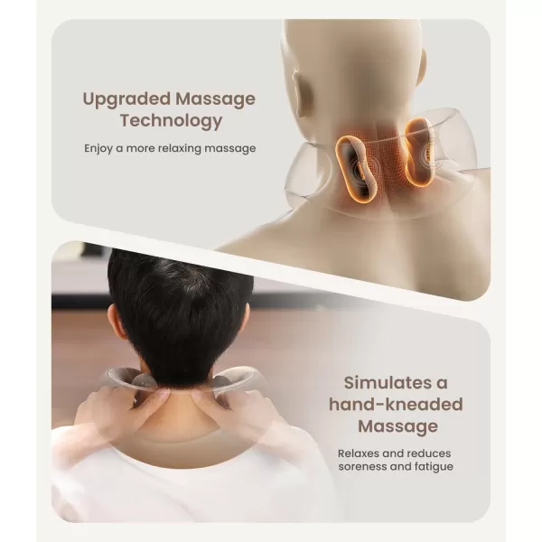 RENPHO Cordless Neck Massager with Heat Neck Massager for Pain Relief Deep Tissue 6D Kneading Neck Massage Portable Heated Neck Massager for Travel Neck Pain Relief Massager Gifts for Women Men1 Count