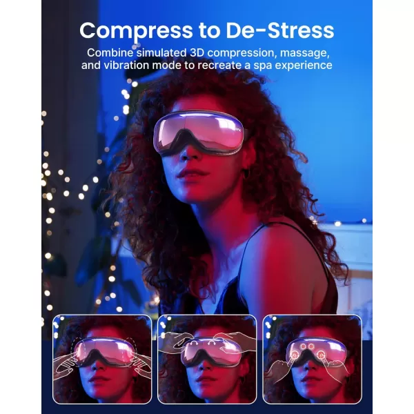 RENPHO Eyeris 1 Eye Massager with Heat Birthday Christmas Gifts for Women FSA HSA Eye Care Gifts for Mom Smart Eye Mask for Relax Eye Reduce Eye StrainGradient Purple