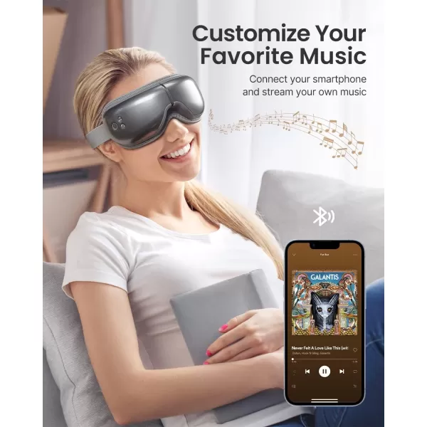 RENPHO Eyeris 1 Eye Massager with Heat Birthday Christmas Gifts for Women FSA HSA Eye Care Gifts for Mom Smart Eye Mask for Relax Eye Reduce Eye StrainBgrey