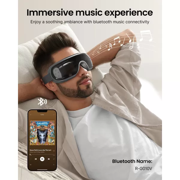 RENPHO Eyeris 3Voice Control Eye Massager with Heat and Cooling for Migraines FSAHSA Eligible Christmas GiftsHeated Eye Mask with DIY Massage Setting Music Eye Relax DevicesGifts for WomenMenAVoice Controlled