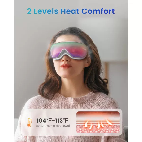 RENPHO FSA HSA Eye Massager Eyeris1 Heated Eye Massage Mask with Remote Compression Bluetooth Temple Migraine Massager for Eye Strain Relief Dry Eyes School Supplies Birthday Gifts for Her HimGradient