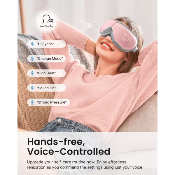 RENPHO FSAHSA Eligible Eyeris 2 Eye Massager with Heat Face Massager Eye Mask for Migraines Relief Eye Strain Dry Eye Birthday Gift for Women MenPink