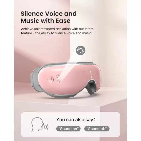 RENPHO FSAHSA Eligible Eyeris 2 Eye Massager with Heat Face Massager Eye Mask for Migraines Relief Eye Strain Dry Eye Birthday Gift for Women MenPink