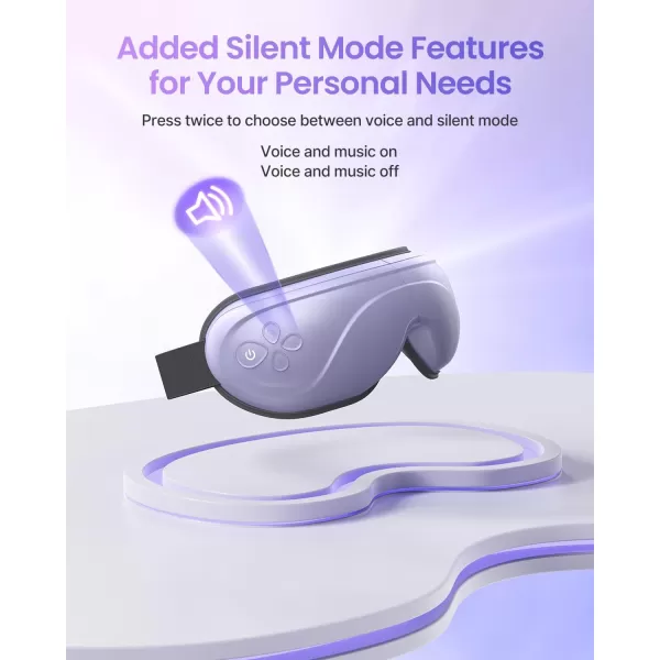 RENPHO FSAHSA Eligible Eyeris 2 Eye Massager with Heat Face Massager Eye Mask for Migraines Relief Eye Strain Dry Eye Birthday Gift for Women MenPurple