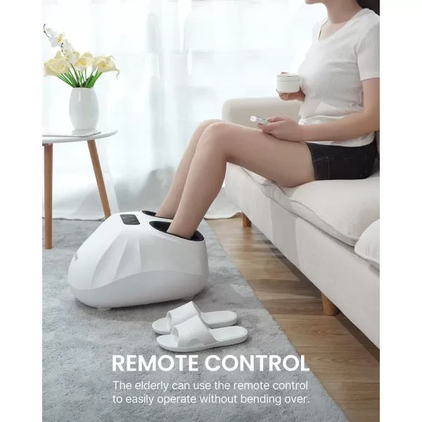RENPHO Foot Massager Machine FSA HSA Eligible Shiatsu Foot Massager for Neuropathy Plantar Fasciitis Massager Deep Kneading Foot Massage Gifts for Her ampamp Him Up to Men Size 14 Wireless ControlWhite Fsa Hsa Eligible