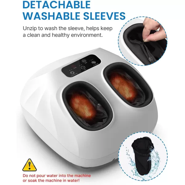 RENPHO Foot Massager Machine FSA HSA Eligible Shiatsu Foot Massager for Neuropathy Plantar Fasciitis Massager Deep Kneading Foot Massage Gifts for Her ampamp Him Up to Men Size 14 Wireless ControlWhite Fsa Hsa Eligible