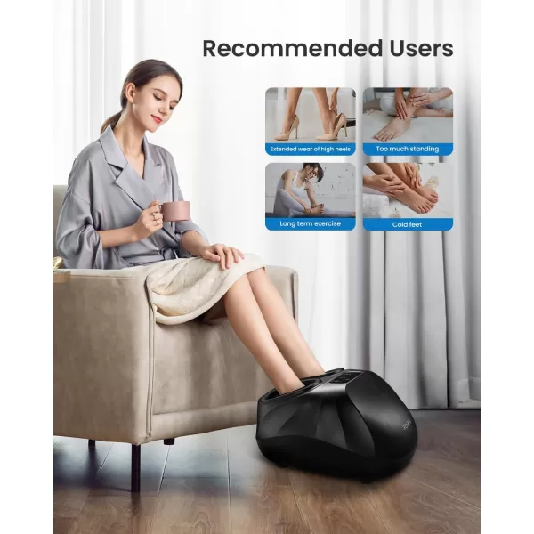 RENPHO Foot Massager Machine FSA HSA Eligible Shiatsu Foot Massager for Neuropathy Plantar Fasciitis Massager Deep Kneading Foot Massage Gifts for Her ampamp Him Up to Men Size 14 Wireless ControlBlack Fsa Hsa Eligible