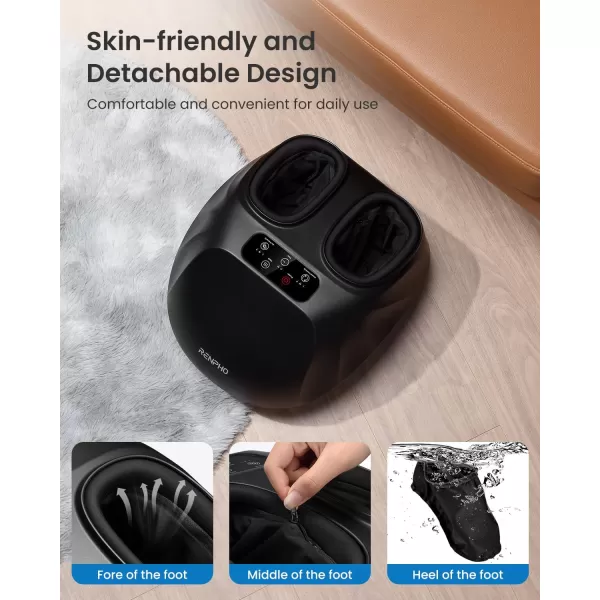 RENPHO Foot Massager Machine FSA HSA Eligible Shiatsu Foot Massager for Neuropathy Plantar Fasciitis Massager Deep Kneading Foot Massage Gifts for Her ampamp Him Up to Men Size 14 Wireless ControlBlack Fsa Hsa Eligible