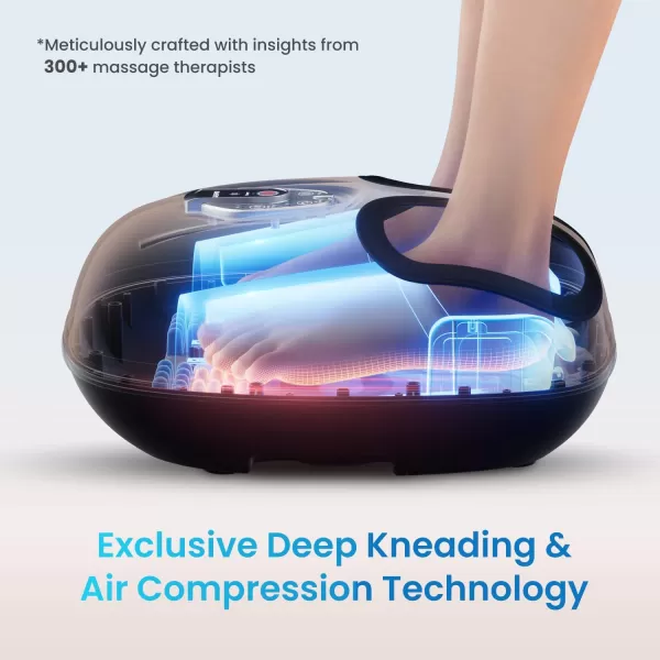 RENPHO Foot Massager Machine with Heat 3 Heating Levels Deep Kneading Heated Shiatsu Foot Massager with Wireless Remote Control Electric Foot Massage Birthday Gifts for Women and Men BrownBrown