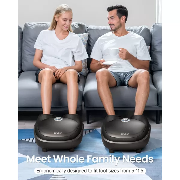 RENPHO Foot Massager with Heat FSA ampamp HSA Eligible Electric Foot Massage with Remote Shiatsu Foot Massager for Foot Care Fits Feet Up to Men Size 12 Great Gifts for Him HerSilver