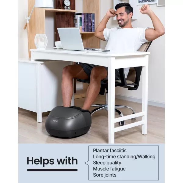RENPHO Foot Massager with Heat FSA ampamp HSA Eligible Electric Foot Massage with Remote Shiatsu Foot Massager for Foot Care Fits Feet Up to Men Size 12 Great Gifts for Him HerBlack