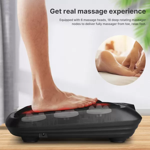 RENPHO Foot Massager with Heat FSAampampHSA Eligible Shiatsu Electric Foot Massager Deep Kneading Feet Calf and Back Massager Feet Warmer for Muscle Relaxation Gifts for Men Women