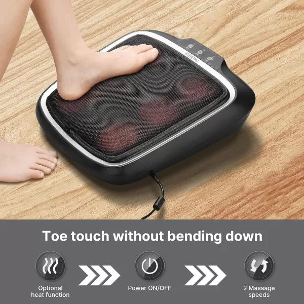 RENPHO Foot Massager with Heat FSAampampHSA Eligible Shiatsu Electric Foot Massager Deep Kneading Feet Calf and Back Massager Feet Warmer for Muscle Relaxation Gifts for Men Women