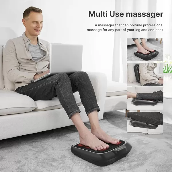 RENPHO Foot Massager with Heat FSAampampHSA Eligible Shiatsu Electric Foot Massager Deep Kneading Feet Calf and Back Massager Feet Warmer for Muscle Relaxation Gifts for Men Women