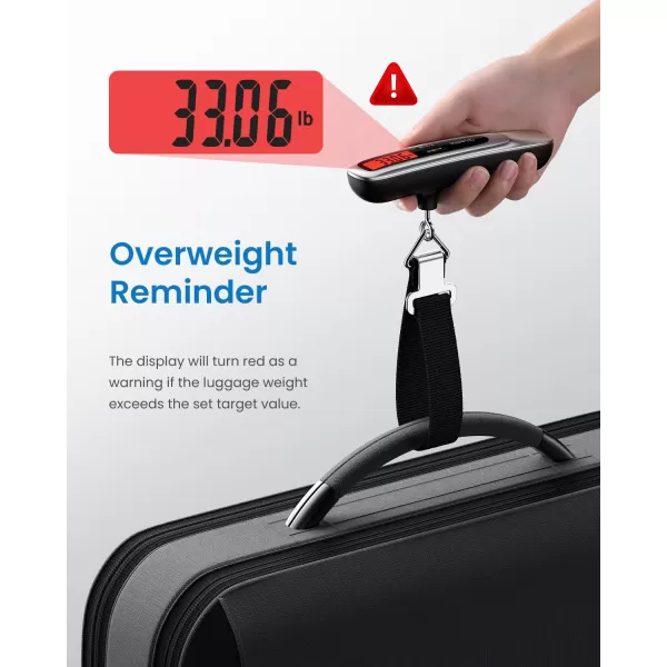 RENPHO Luggage Scale Digital Suitcase Scale for Travel Essentials 110lb50kg Portable Hanging Weigher with Tare Function Overweight Reminder Backlit LCD Display Battery Included