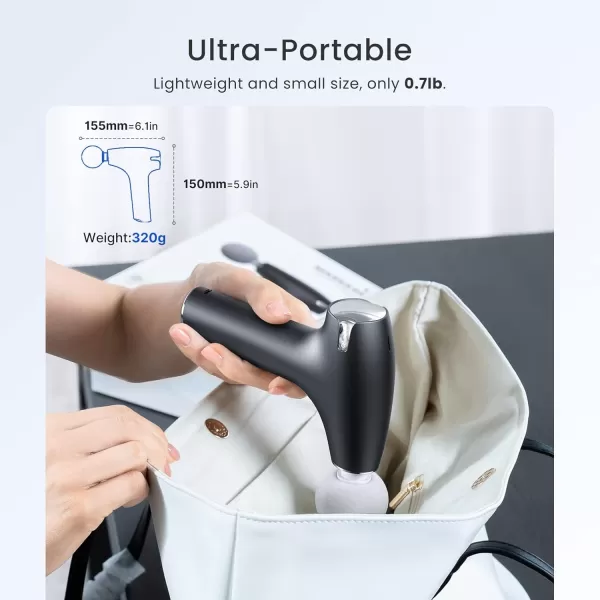RENPHO Mini Massage Gun with Heat Portable Muscle Deep Tissue Massager Gun FSA and HSA Eligible Small Quiet Handheld Percussion Massage Gun Heated Massage Gun Lite