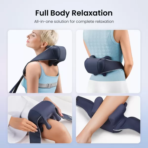 RENPHO Neck Massager with Heat 6D Cordless Neck and Shoulder Massager for Pain Relief Deep Tissue 2 Heating Levels Shiatsu Back Massager for Neck and Shoulder Pain Birthday Gifts for Men or WomenStandard