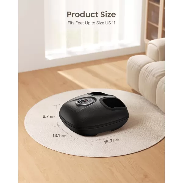 RENPHO Shiatsu Foot Massager with Heat 3 Levels Heat Upgraded Deep Kneading Foot Massager Machine Wireless Remote Control Electric Foot Massage Birthday Gifts for Women ampamp Men Up to Men Size 11Black