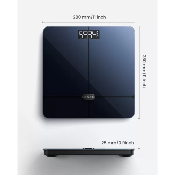 RENPHO Smart Scale for Body Weight FSA HSA Store Eligible Elis 2 Weight Scale with Pregnancy Mode High Precision Digital Bathroom Scale Body Composition Monitor with Smart App 400 lb BlackBlack