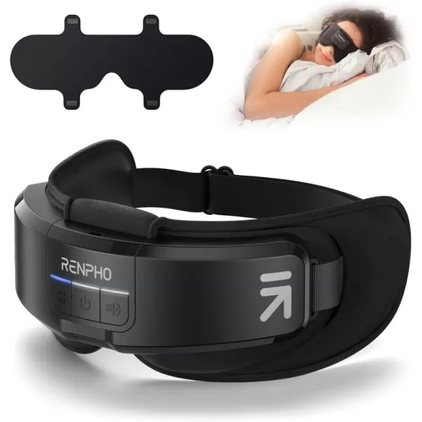 Eye Massager FSA HSA RENPHO Eyeris Shift Eye Massager Mask for Migraine with Heat ampamp Bluetooth Sleep Mask Temple Massager for Eye Strain Relief Music Eye Relaxation Birthday Gifts for Women MenBlack