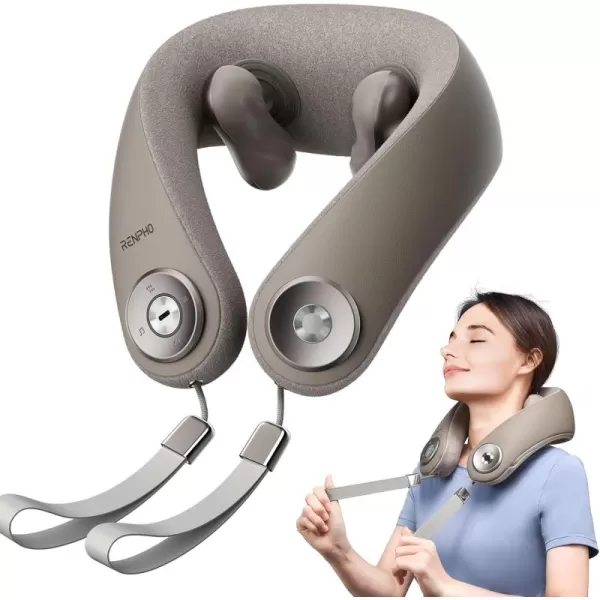 RENPHO Cordless Neck Massager with Heat Neck Massager for Pain Relief Deep Tissue 6D Kneading Neck Massage Portable Heated Neck Massager for Travel Neck Pain Relief Massager Gifts for Women Men1 Count