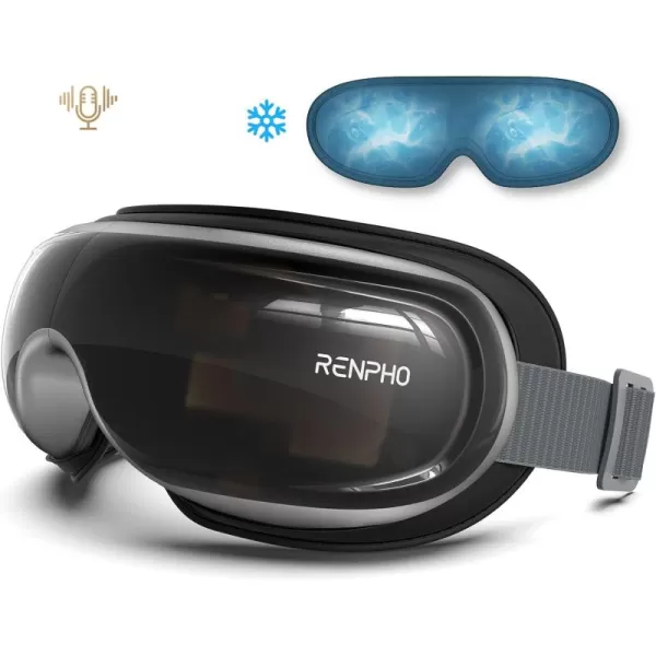 RENPHO Eyeris 3Voice Control Eye Massager with Heat and Cooling for Migraines FSAHSA Eligible Christmas GiftsHeated Eye Mask with DIY Massage Setting Music Eye Relax DevicesGifts for WomenMenAVoice Controlled