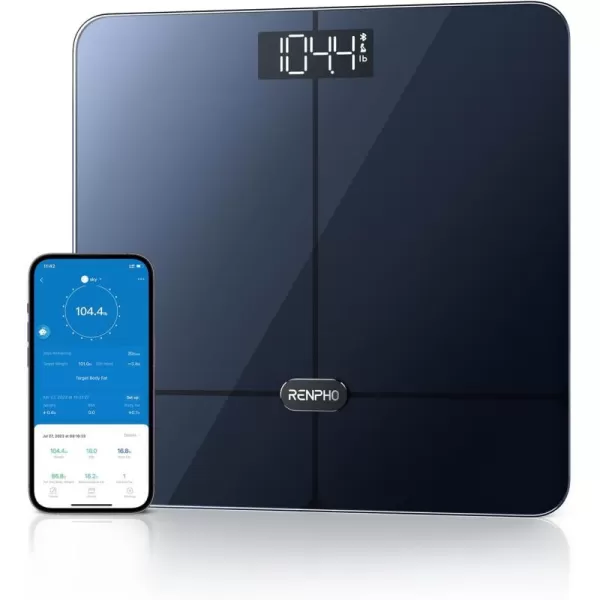 RENPHO Smart Scale for Body Weight FSA HSA Store Eligible Elis 2 Weight Scale with Pregnancy Mode High Precision Digital Bathroom Scale Body Composition Monitor with Smart App 400 lb BlackBlack