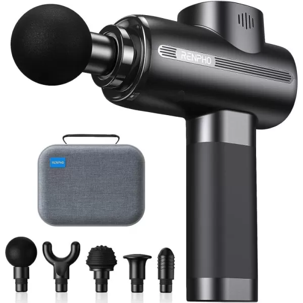 RENPHO Thermacool Massage Gun Deep Tissue with Heat and Cold Head Handheld Muscle Massager Gun with Carry Case Body Masajeador for Men Women Neck and Back Active Heat FSA HSA EligibleActive