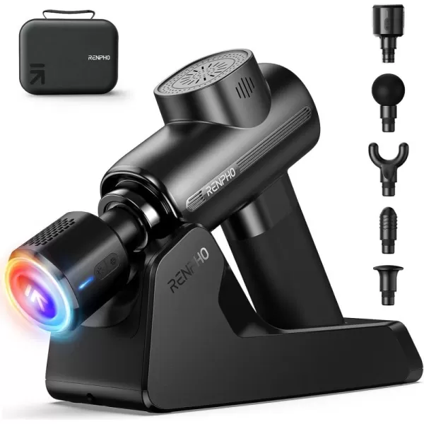 RENPHO Thermacool Massage Gun Deep Tissue with Heat and Cold Head Handheld Muscle Massager Gun with Carry Case Body Masajeador for Men Women Neck and Back Active Heat FSA HSA EligibleThermacool Deluxe